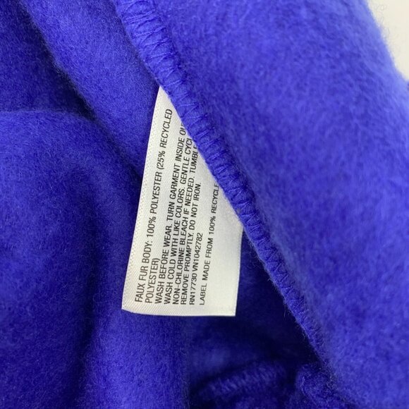 Wild Fable Jacket Blue Half Zip Faux Sherpa Anorak Hooded NWT - Picture 9 of 9